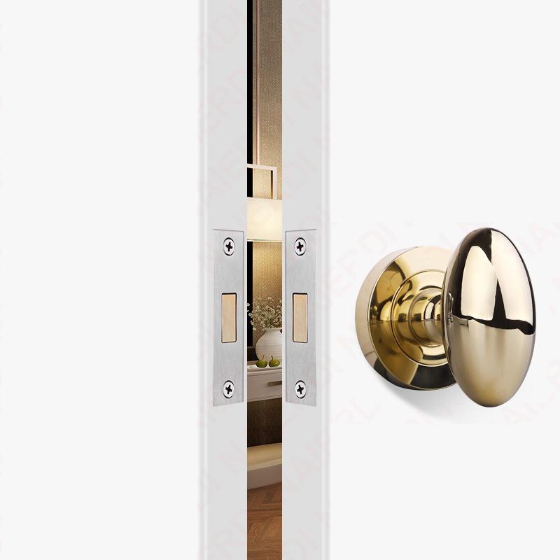 Serratura per Porta Nascosta Senza Chiave/Foro Chiave Set Maniglia per Porta Privacy in Lega di Zinco Maniglia per Porta Scorrevole Invisibile Serratura Meccanica