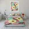 "Floral and Butterfly Decorative Set" kid's and adults' bedroom decor Exquisite three-piece bedding set gift
