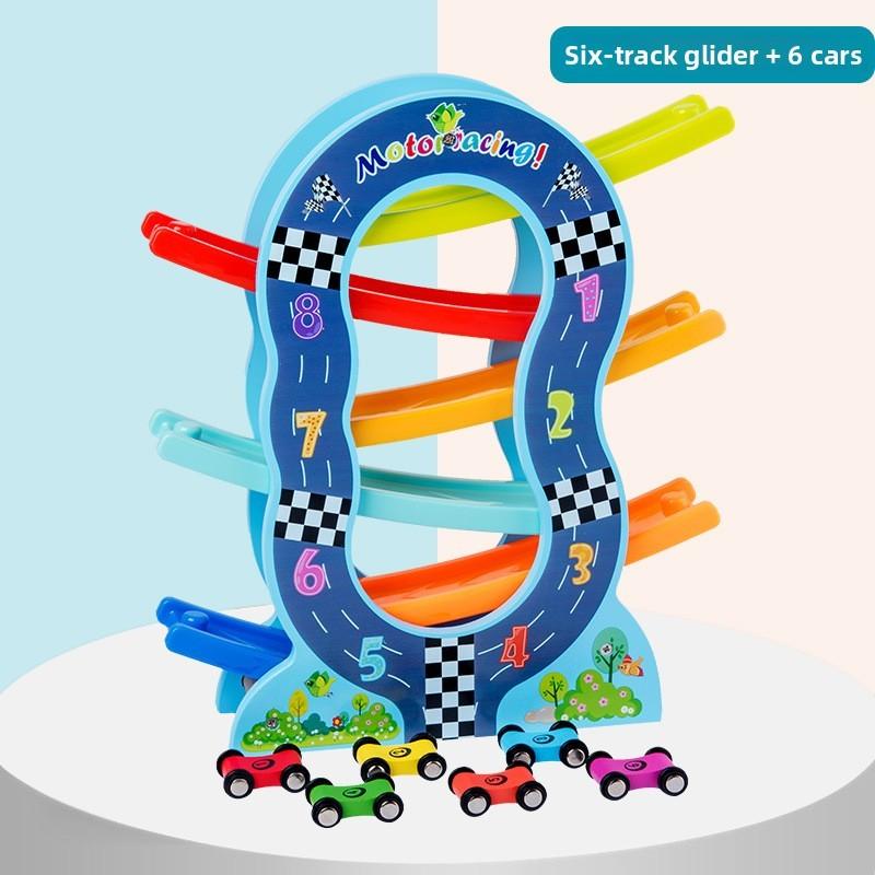 Six Layer Wooden And Four Layer Racing Gliding Track Set Children Puzzle Toy