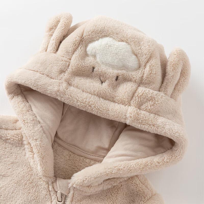 DAVE & BELLA Newborn Winter Warm Hooded Bodysuit