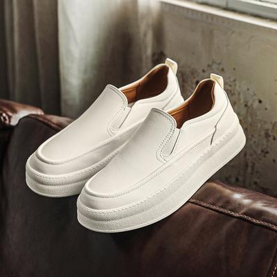 Mode 2024 Neue Herren Echtleder Schuhe Lässige Stilvolle Loafers Schuhe Rutschfest Outdoor Arbeitsschuhe Dicke Sohle Slipper Mokassins