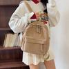 Schoolbag Hot-selling Velvet Backpack Women's Small 1011 New Fashion Corduroy Student Backpack Travel Small Backpack