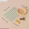 Mini Scissor Plaid Fabric Set for OB11 Dollhouse Sewing, Picnic Scenes, and Toy Photography.
