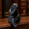 Office Desk Aesthetic Decorations 3D Print Bear Figurine Statue, Matte Resin Relief Sculpture, Nordic Creative Gifts for Animal Lovers Minimalist