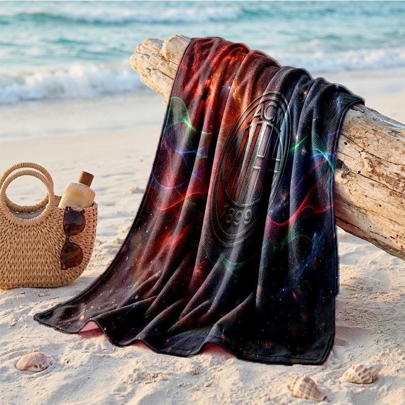 AC Milan Print Microfiber Beach Towel Quick Dry Absorbent Large Towel For Beach Swimming Travel