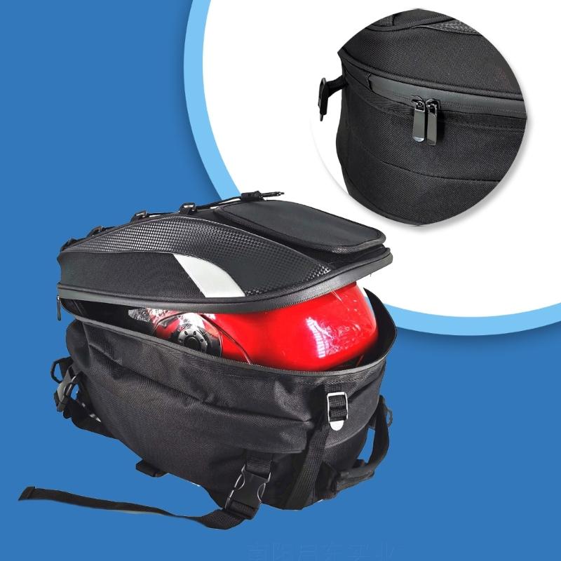 Allzweck-Motorradhelmhalter Heck-Rücksitze Rucksack erweiterbar für Biker Langstrecken mit verstellbarem Gurt