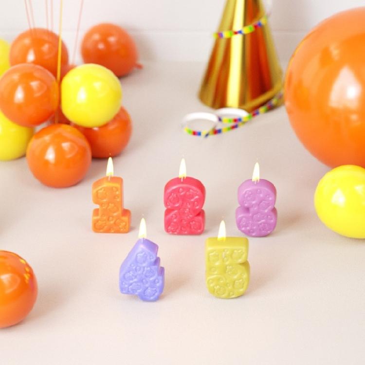 Strawberry Number Silicone Candle Mold Food Safe Silicone Fondant Molds For Epoxy Resin Chocolate Baking Cake Decoration