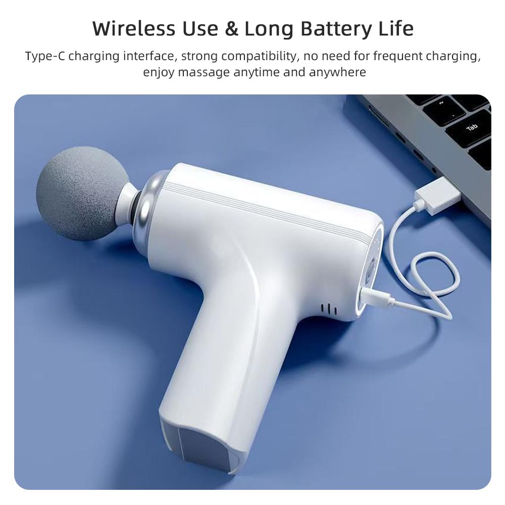 Professional Fascial Massage Gun Deep Tissue Massage 6 Gears Electric Percussion Massager For Neck Back Arm Waist Fitness Tool