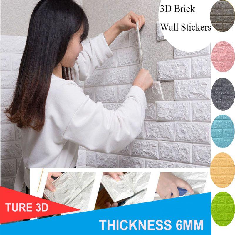Modern 3d Brick Wall Sticker Self-adhesive Waterproof Panel Decor