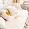 Short Plush Slipcovers for Sofa Towel Checker Shape Sofa Cover for Living Room 1/2/3 Seater Winter Home Decoration Couch Cover