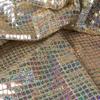 45*95cm Soft Mirror Fabric Laser Gold Mesh Reflective Fabric Shiny Laser Patchwork Diy Bag Shoes Cloth Sewing Accessories