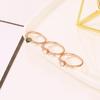 D048 Stylish Diamond-Inlaid Metal Ring - Small Fresh Copper Design for Women