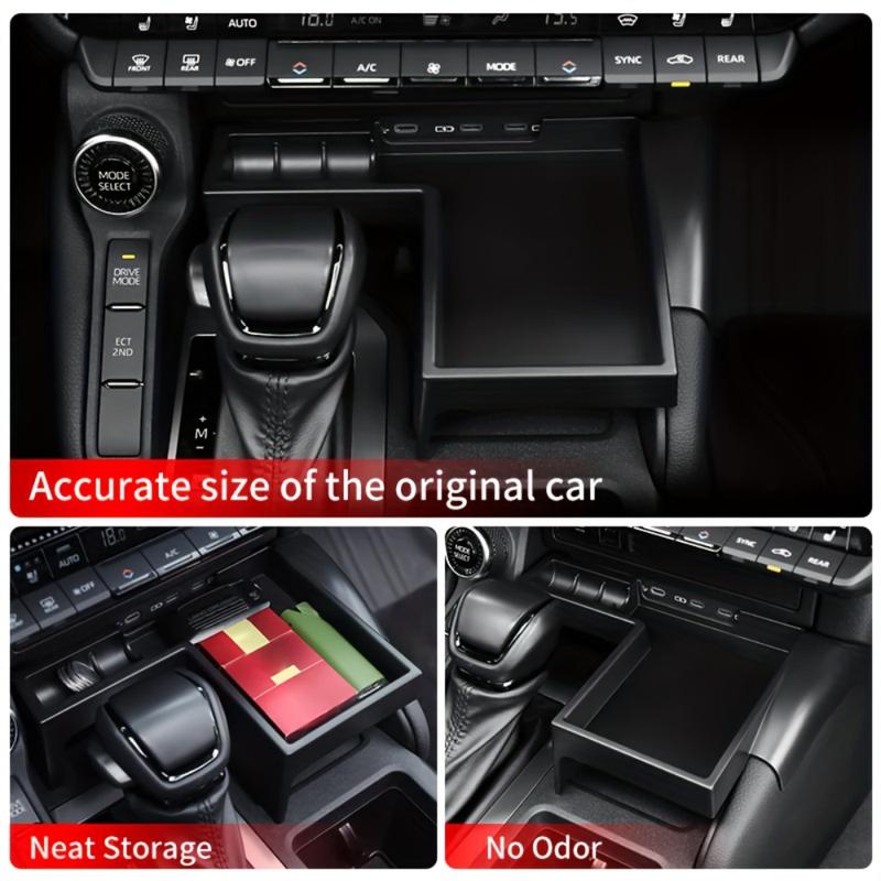 Premium ABS  Center Console Tray For Toyota Land Cruiser 250 Prado 2024 Anti-Slip Armrest Storage Box Interior Accessories