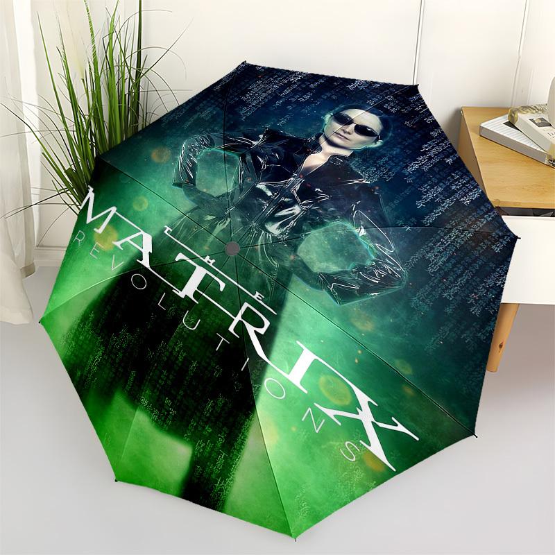 1pc Matrix Revolutions: Neo s Vision Umbrella with Plastic Handle,Suitable for All Seasons Travel Outdoor Multi-functional UmbrellaDCS018