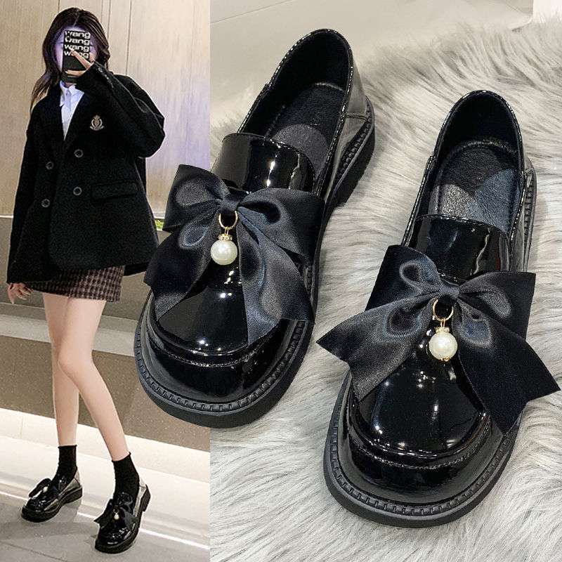 British Style Small Leather Shoes Women's 2025 Spring New French Loafers Flat-soled One-pedal Soft-soled Soft-sided Single Shoes