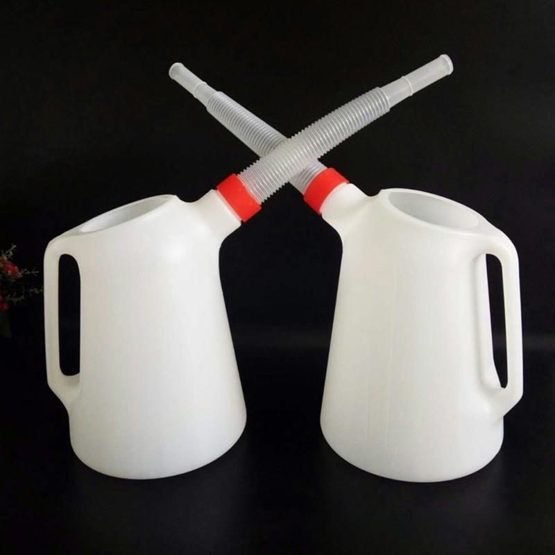 Practical Oil Pot 2/3/4 Liter Oil Measuring Jug for W/ Long Spout High Density Graduated Measuring Container for Motorcy