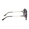Gucci Black Round Frame Gold Brown Lens Round Sunglasses Women sunglasses GG0649SK-002