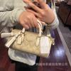 Koujia's New Lacey 19 Pen Holder Bag, European and American Retro-coated Presbyopia Shoulder Messenger Bag, Portable Cylinder Bag.