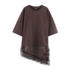 Willshela Damen Mode Uni Spitze Patchwork Asymmetrisches Hemd Vintage Rundhals Halbe Ärmel Weibliche Schicke Dame Bluse