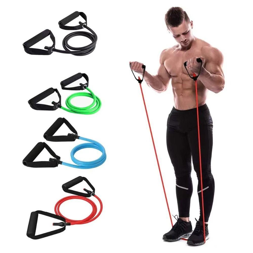 Mit Griffen Widerstandsbänder Zugseil Design Yoga Zugseil für Heimtraining Krafttraining