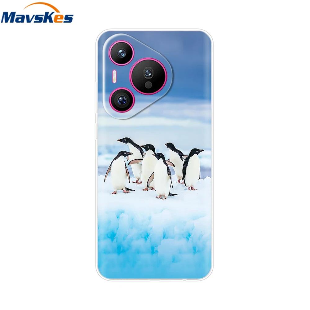 For Huawei Pura 70 Case Cute Cartoon Painted Cover Clear TPU Phone Cases For Huawei Pura 70 Pro+ Plus Pure70 70Pro Soft Fundas