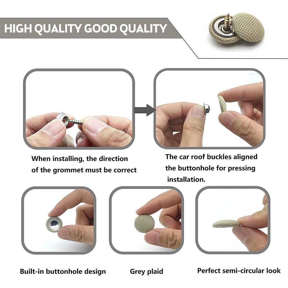 40 Stück Auto Innenraum Dachschnallen Himmelstoff Deckenstoff Befestigungsschraube Pflege Stoffschnalle Nieten Halter Reparatur Durchhängende Befestigungselemente