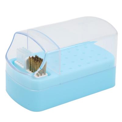 30 Holes Nail Drill Bit Holder Cleaning Brush Case Dsut Proof Stand Display Storage Manicure Tools