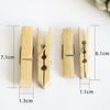 Large 7.5cm Bamboo Clothes Pins, Windproof and Multi-functional, 20-Pack