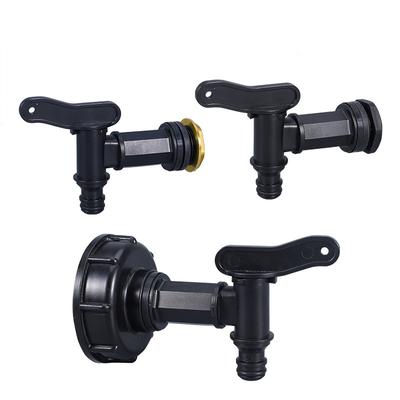 S60x6 Thread Plastic IBC Tank Tap 1/2 Connector Barrel Joint Exhaust Faucet Switch Garden Hose Fitting