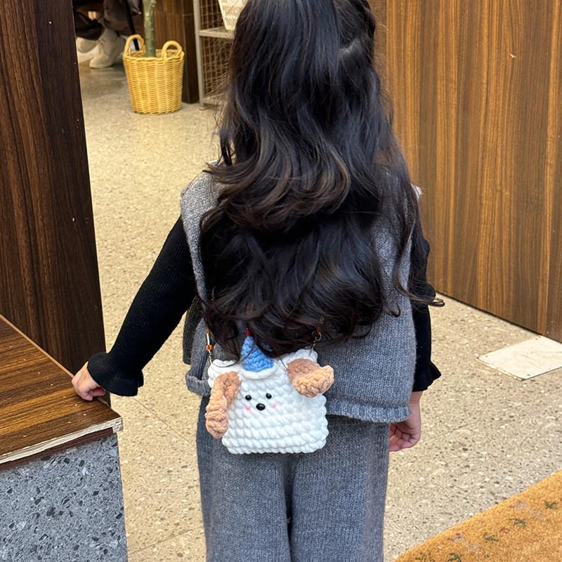 Plush Mini Trendy Dog Sling Bag For Boys And Girls Featuring Breathable Fabric And Design Playful