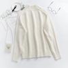 IHUASU Women's Autumn and Winter Solid Colour Sweater High Neck Pullover Loose Women's Solid Colour Sweater