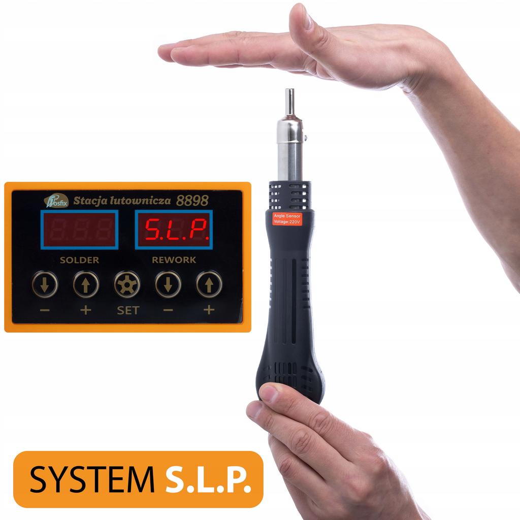 Rosfix Stacja Lutownicza 2w1 Orange Husky OH660 – Lutownica Gorącego Powietrza I Grotowa | Moc 660W | Zszywacz Do Plastiku I Zestaw Spoiw