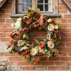Europäischer Künstlicher Pfingstrosen-Türkranz - Elegante Blumendekoration für Wohnzimmer, Hochzeit oder Wandbehang-Ornament