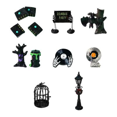 Halloween Figuren Sammlung zur Szenendekoration mit Mini-Statuen