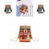 Bohemian Fashion Colorful Woven Texture Bucket Bag With Tassel Accents And Certificate Pocket For Casual Outings