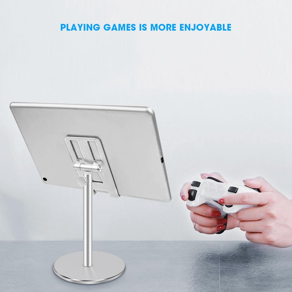 Universal Mobile Phone Holder Support Bracket Stand Height Angle Adjustable with Base for Desktopblack