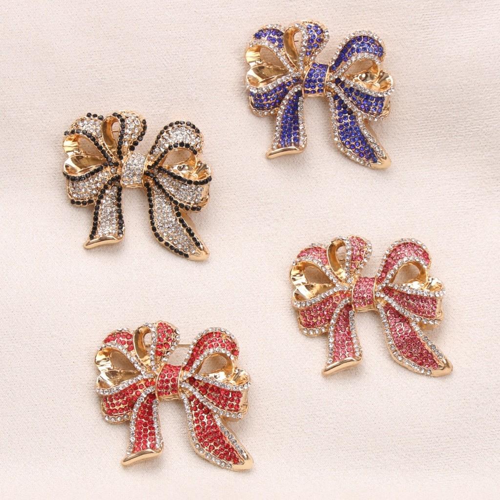 Alloy Butterfly Bow Brooch For Women Decorative Fashion Accessory Gift For Ladies