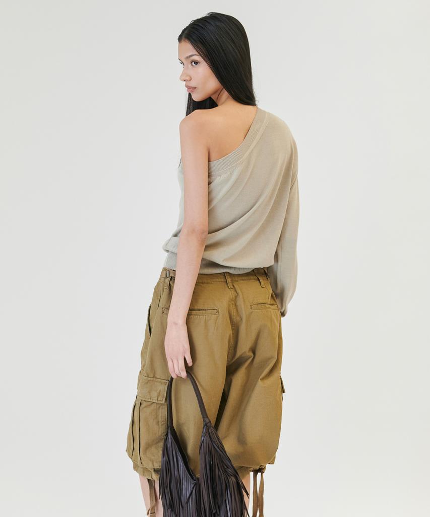 Peulojegteuweibeu Bamboo One-Shoulder Knitwear - 3 Colors