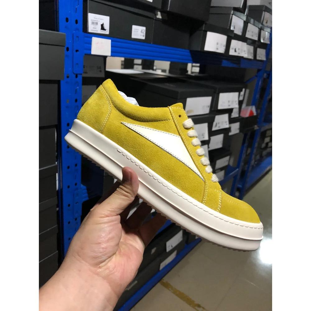 Rock Vintage Men Genuine Leather Round Casual Shoes Luxury Trainers Lace Up Women Flat Sneakers Hip-hop Street Dunk Shoes