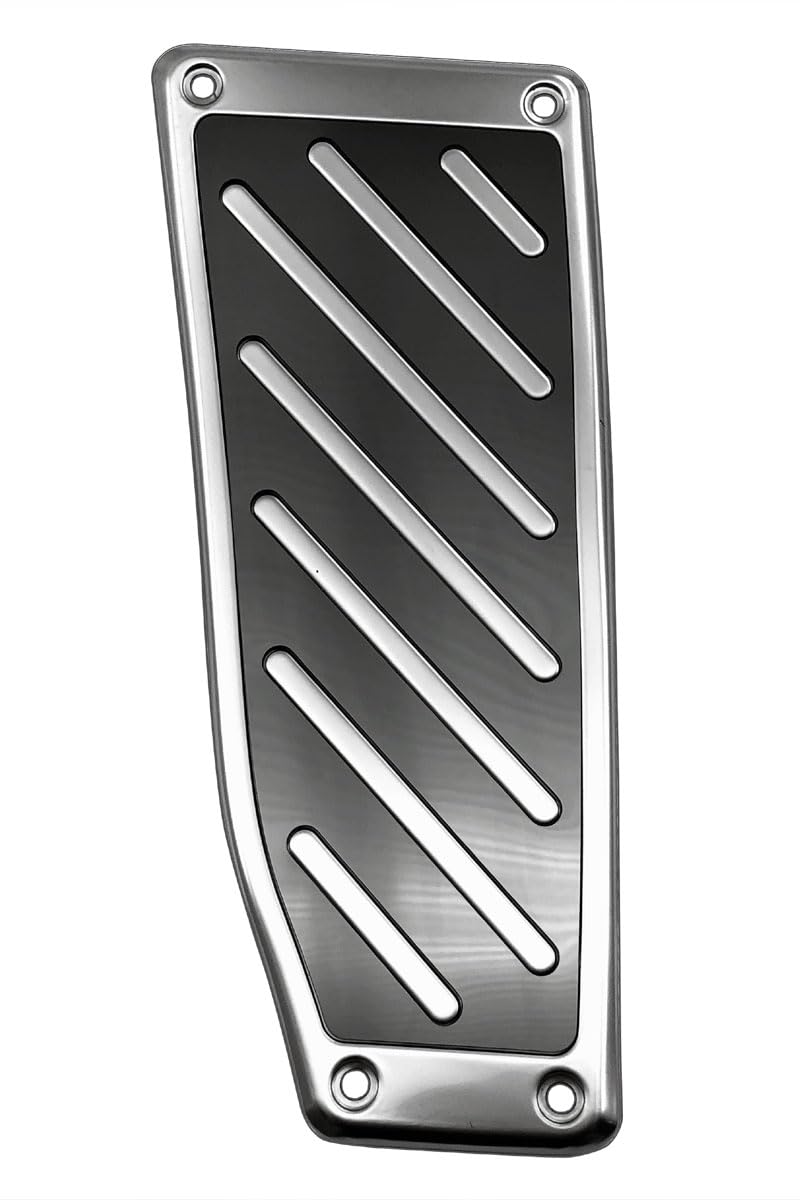 BRIGHTZ Stainless Steel Footrest Covers in Satin Silver for Toyota Harrier Hybrid AXUH80/AXUH85 [PEDAL-036]