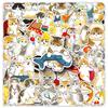 50 Hand-Painted Cartoon Kitten Stickers: Cute Decor for Water Bottles & Phone Cases
