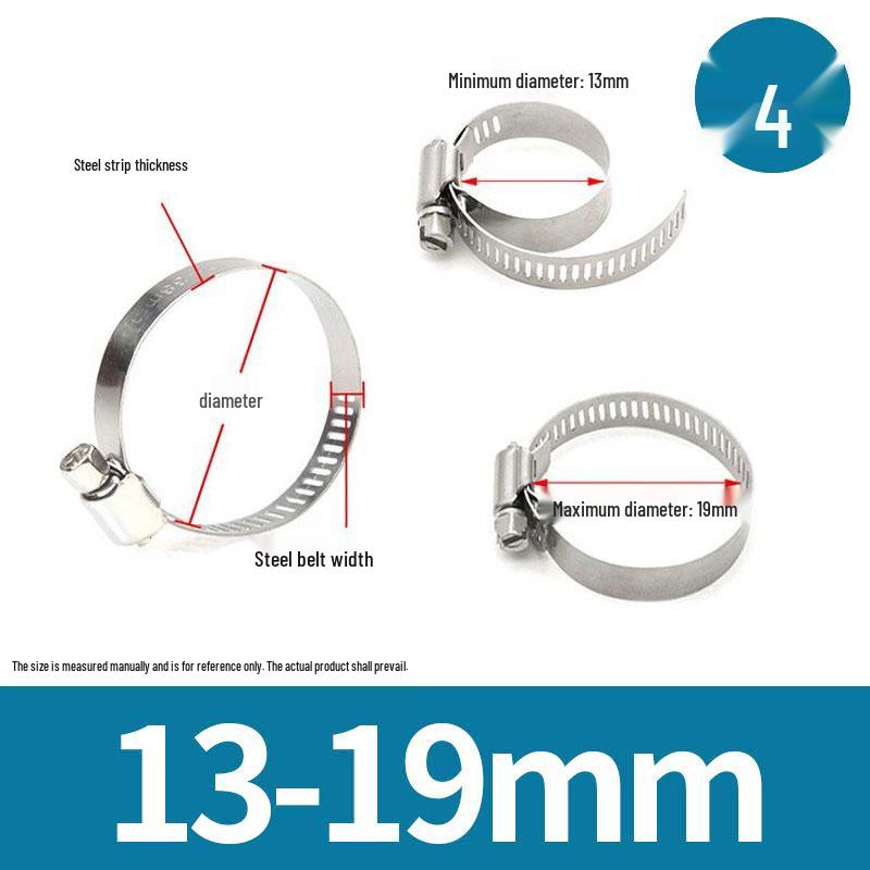 American Style 201 Stainless Steel Hose and Pipe Clamp for Ventilation and Communication Applications