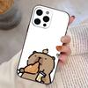 Anime Capybara P-Porpoise  Phone Case Silicone Soft For IPhone 17 16 15 14 13 12 11 X XR Plus Pro Max Plus