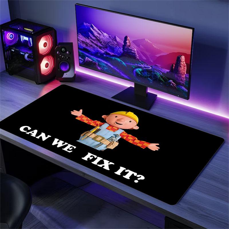 Bob the Builder Mouse Pad, Large Gaming Desk Mat, Non-slip XXL Mousepad for Laptop & Tablet, Mini PC Playmat with Stitched Edges