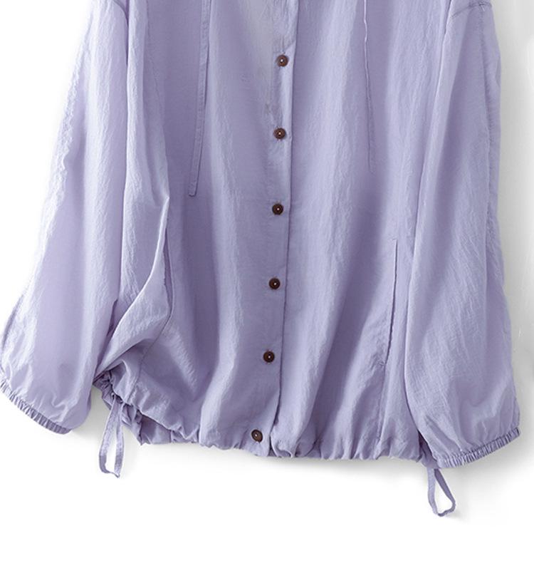 2025 Summer Plus Size Lightweight Hooded Beach Sun Protection Shirt