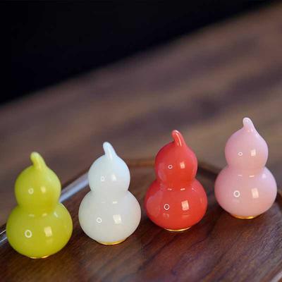 Ceramic Gourd Antique Merchandise Jade Porcelain Pendant Car Pendant Handmade Tea Pet Creative Pendant Jewelry