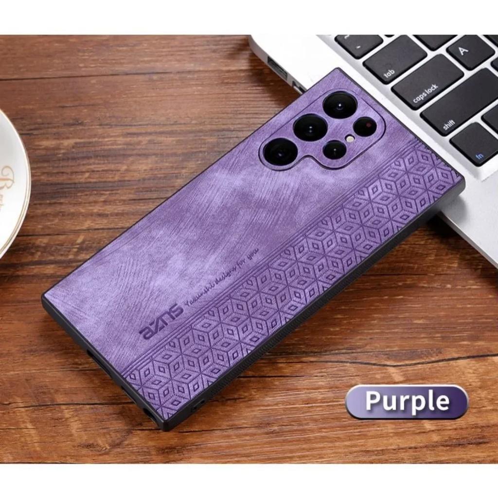 Luxury Leather Business Phone Case for Samsung Galaxy S24 S21 S22 S23 Ultra Plus S24 FE A55 A35 A25 A15 A05 5G Shockproof Cover