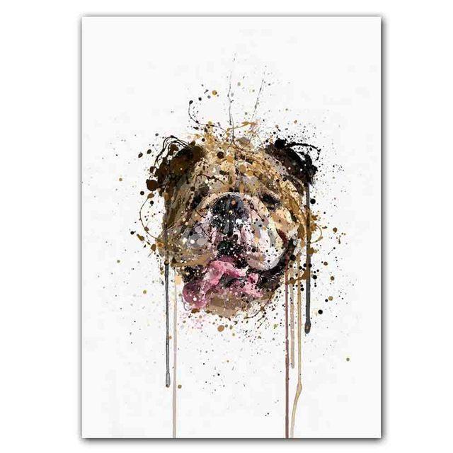 Neue Nordic Abstrakte Tier Poster Wand Malerei Abstrakte Splash Tinte Kunst Leinwand Malerei Wohnzimmer Korridor Hause Dekoration Wandbild Kein Rahmen