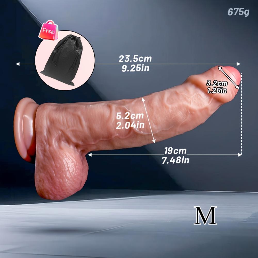 10.62-Inch Realistic Foreskin Dildo, Soft Liquid Silicone Penis with Natural Curve, Lifelike Veins, Strong Suction Cup, Anal & G-Spot Adult Toy