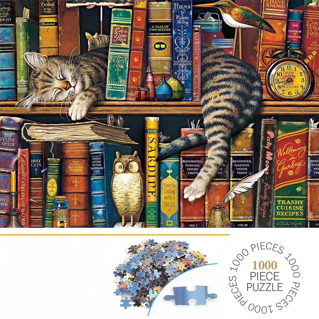 New Fun 1000-Piece Tally Cat Puzzle - Adult Jigsaw For Home Decor & Family Game Night, Educational Gift